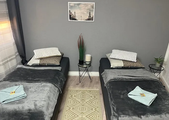 Apartmán Best-preis Stadtoase 2x Gemuetliche Bis 8 Personen Wlan Vollausstattung Nur Einzelbetten Direkt Im Zentrum